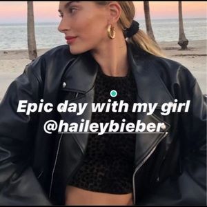 Alexander Wang Leopard Chenille Crop tops Size XS